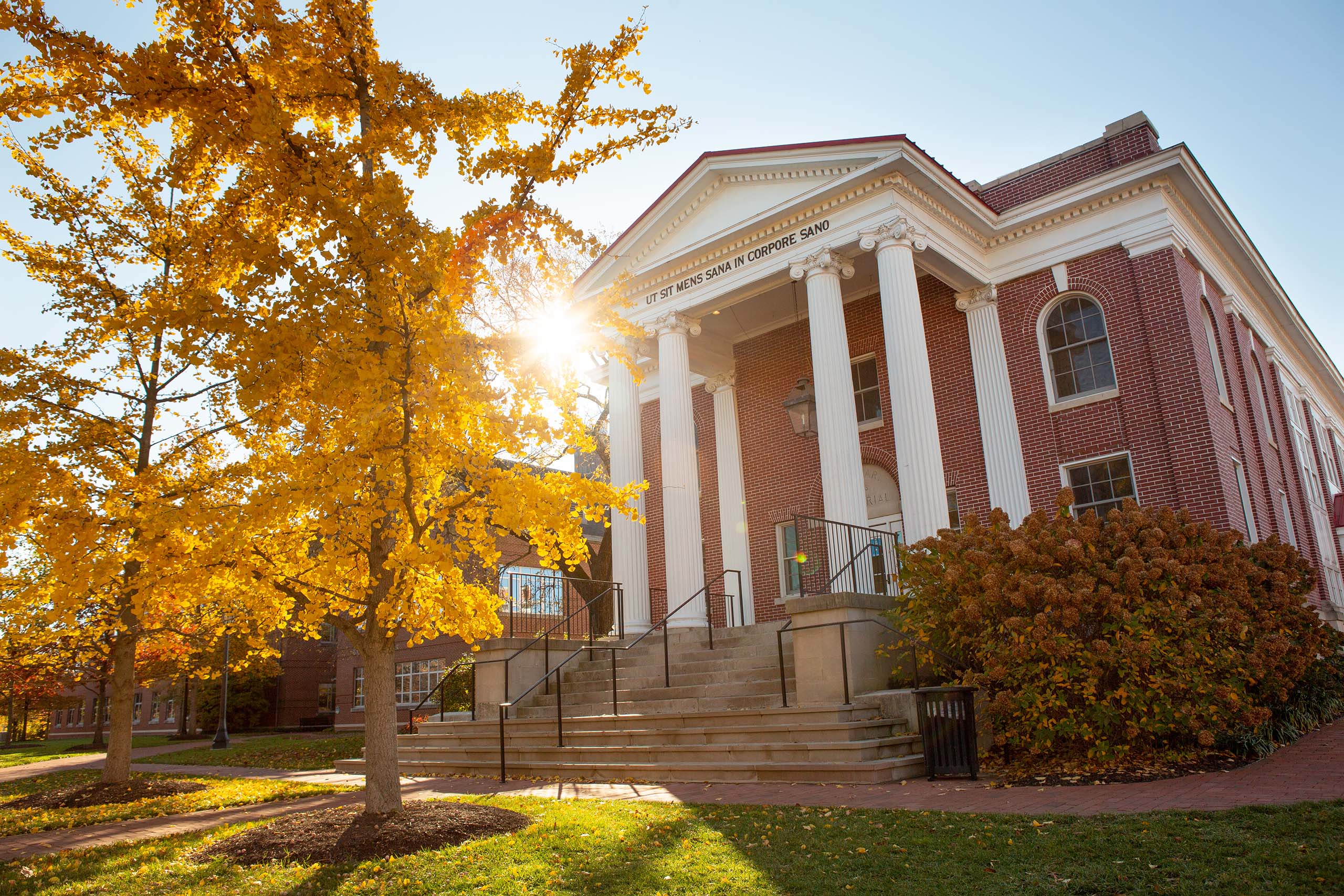 Episcopal building during fall