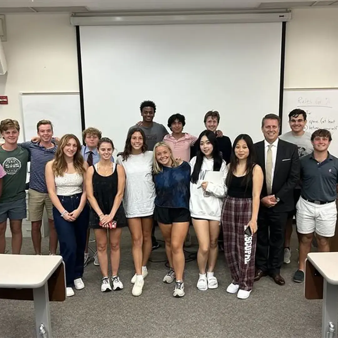 Students Discuss Leadership with Lew Robinson